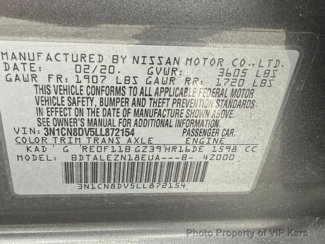 2020 Nissan Versa S CVT - 22950407 - 19