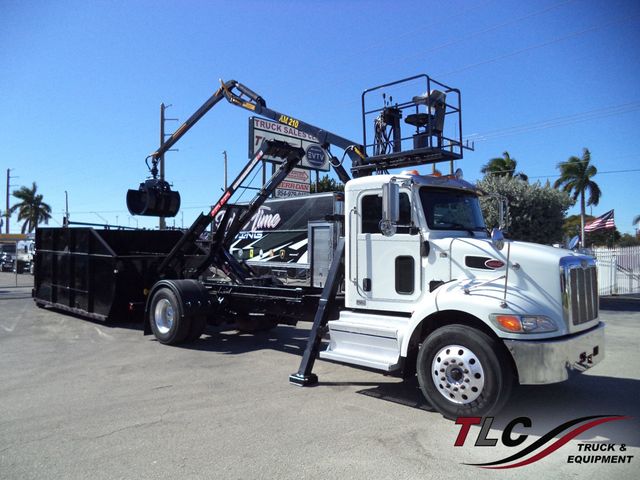 2020 Peterbilt 337 With 15ft Roll-Off Truck 25 Yard Grapple Boom & Seat - 22979705 - 0