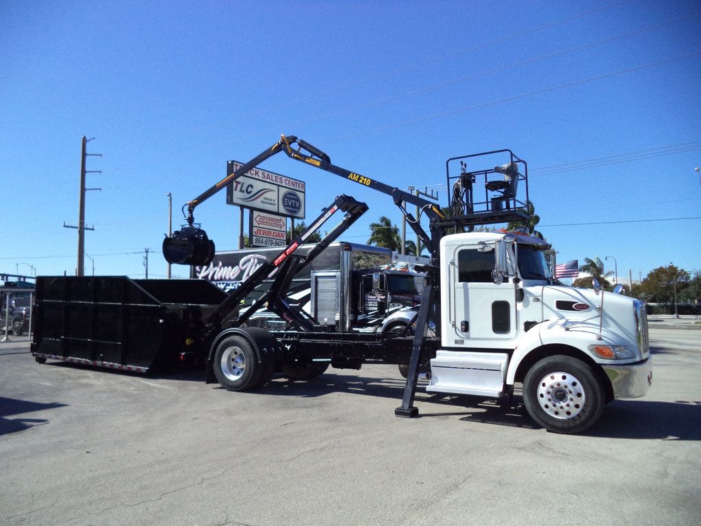 2020 Peterbilt 337 With 15ft Roll-Off Truck 25 Yard Grapple Boom & Seat - 22979705 - 38