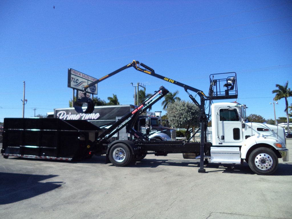 2020 Peterbilt 337 With 15ft Roll-Off Truck 25 Yard Grapple Boom & Seat - 22979705 - 39