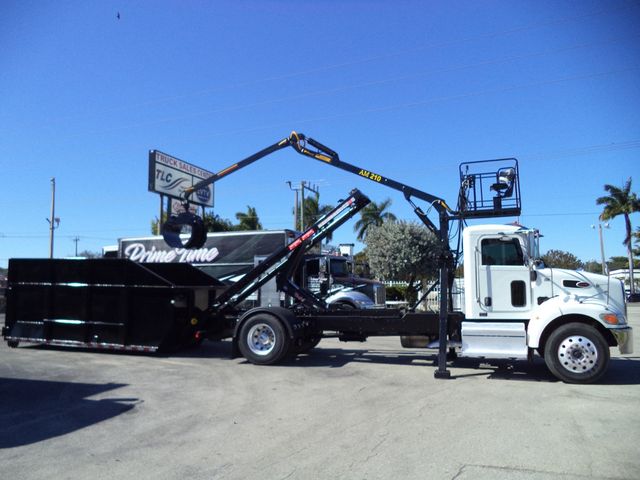 2020 Peterbilt 337 With 15ft Roll-Off Truck 25 Yard Grapple Boom & Seat - 22979705 - 39