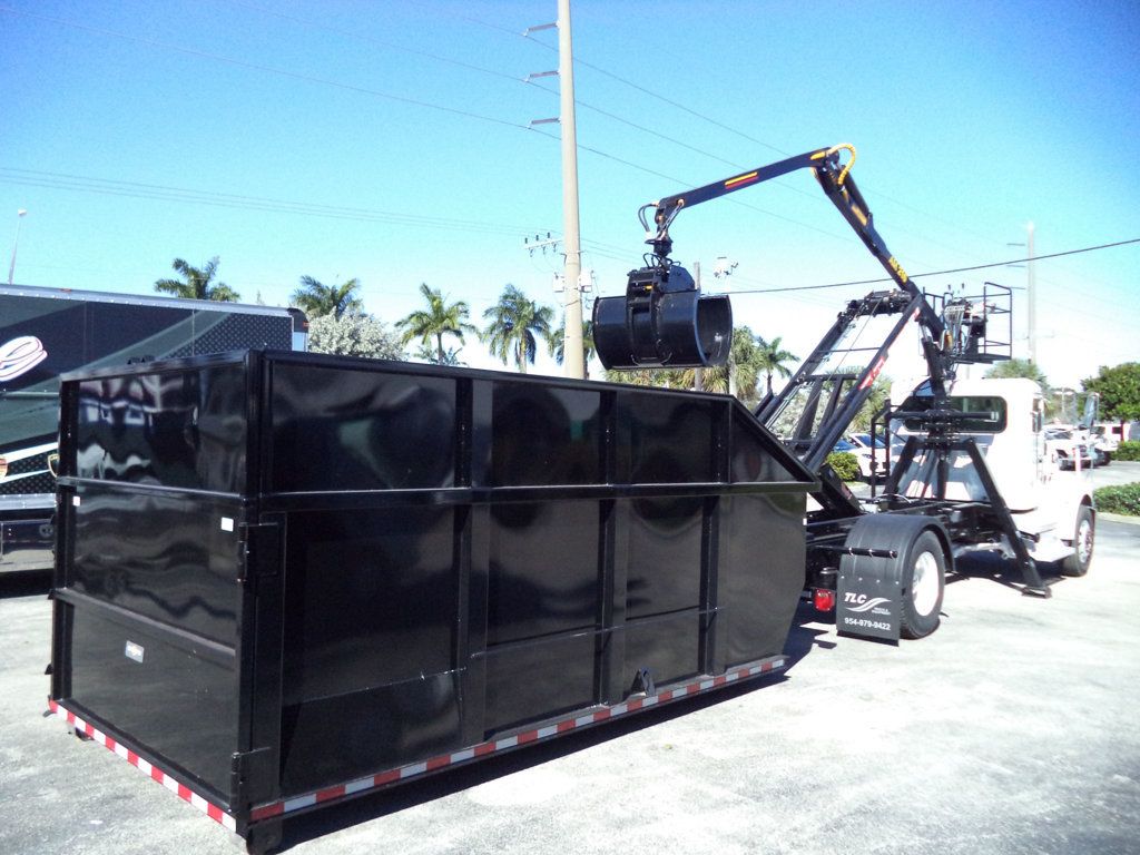 2020 Peterbilt 337 With 15ft Roll-Off Truck 25 Yard Grapple Boom & Seat - 22979705 - 41