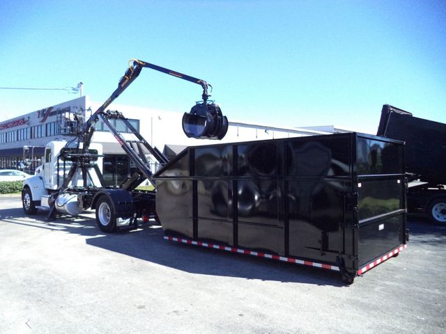 2020 Peterbilt 337 With 15ft Roll-Off Truck 25 Yard Grapple Boom & Seat - 22979705 - 42
