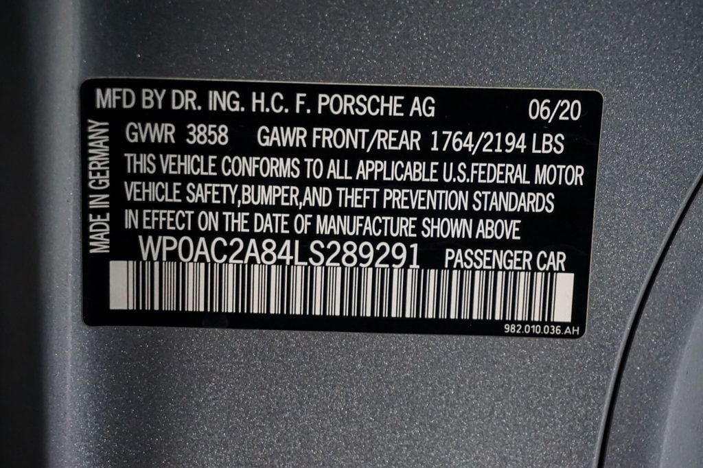 2020 Porsche 718 Cayman *GT4* *6-Speed Manual* *Carbon Buckets* *Only 5k Miles* - 22944399 - 21