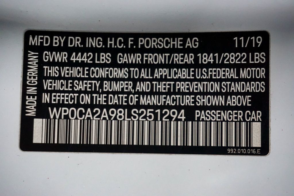 2020 Porsche 911 *911 Carrera* *Cabriolet* *White/Red* *Sport Package* - 22961975 - 28