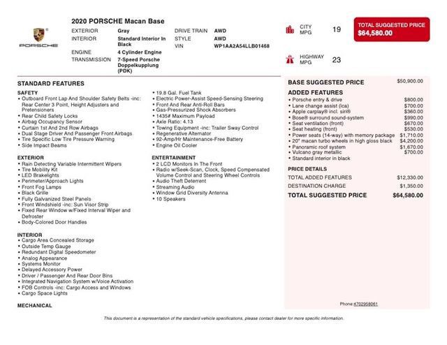 2020 Porsche Macan AWD - 23065449 - 3