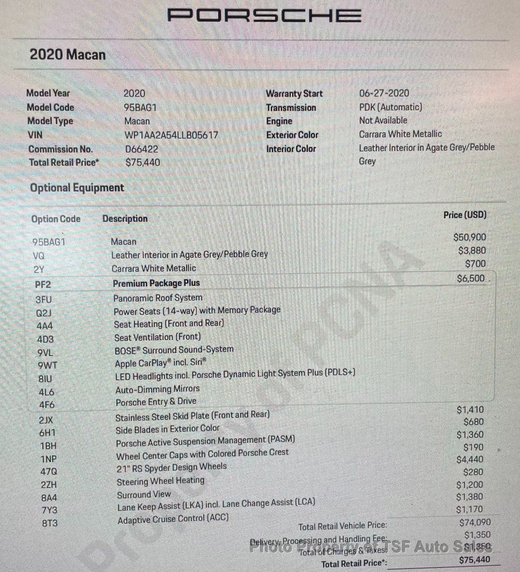 2020 Porsche Macan AWD 21" WHEELS PASM PANO ROOF PREMIUM+ PKG 360 CAMERAS LOADED!! - 23013836 - 55