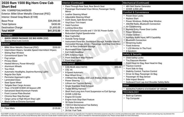 2020 Ram 1500 Big Horn/Lone Star - 23027322 - 5