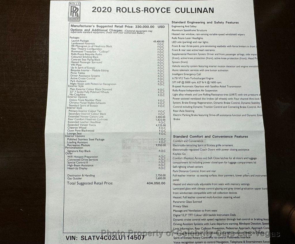 2020 Rolls-Royce Cullinan Launch Package, $404k MSRP  - 22137832 - 17