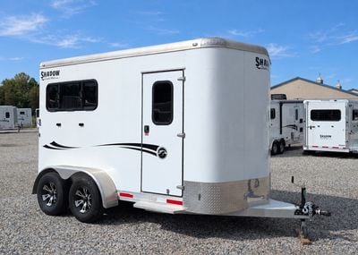 2020 Shadow 2 Horse Slant with Drop Feed Windows & Escape Door