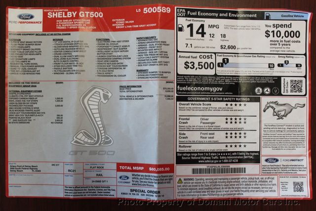 2020 Shelby Mustang Shelby 760 Horsepower and Only 724 miles , Absolutely Brand New  - 20038367 - 36