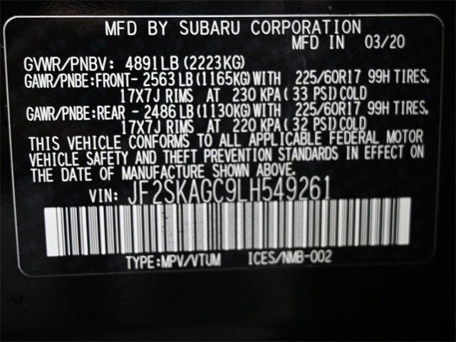 2020 Subaru Forester Premium CVT - 22975237 - 8