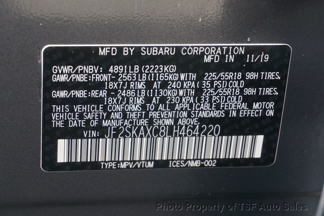 2020 Subaru Forester Touring CVT CARPLAY NAVIGATION REAR CAMERA LEATHER PANO ROOF  - 23086656 - 43