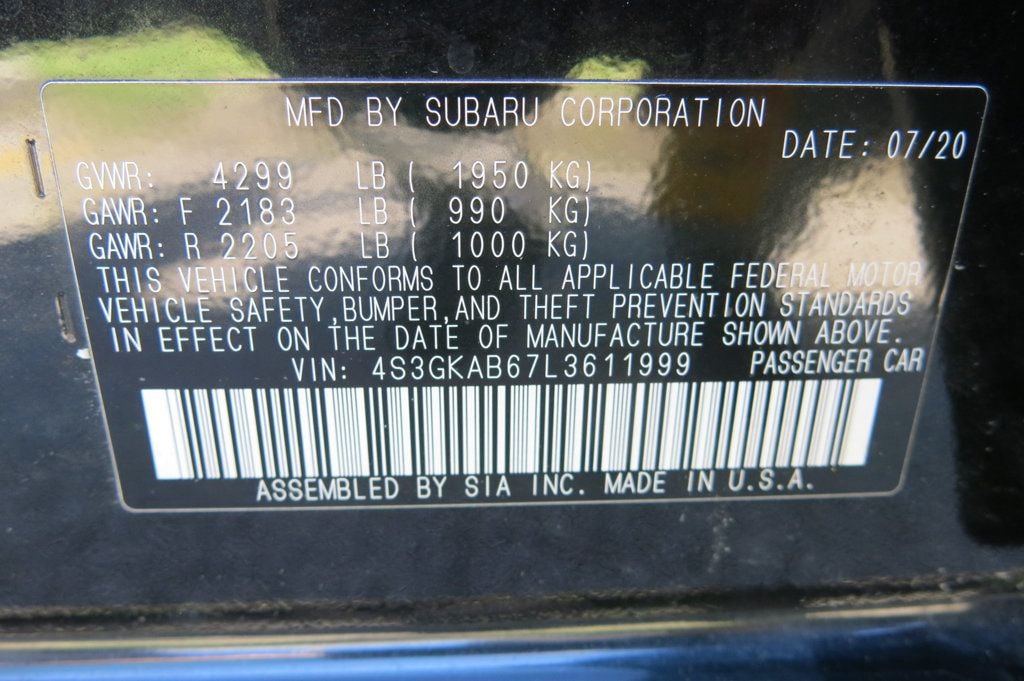 2020 Subaru Impreza 4-door CVT - 23028984 - 35