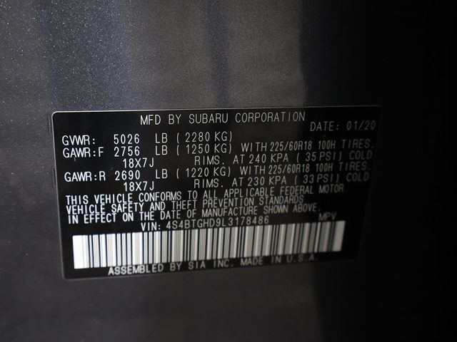 2020 Subaru Outback Onyx Edition XT CVT - 22953301 - 53