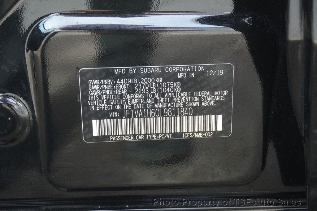 2020 Subaru WRX Limited Manual - 23100944 - 33