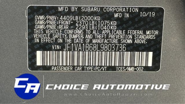 2020 Subaru WRX Premium Manual - 22410653 - 24
