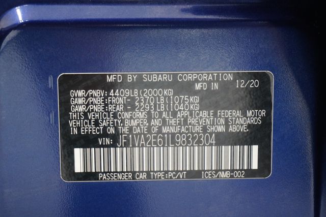 2020 Subaru WRX STI Manual - 23035293 - 29