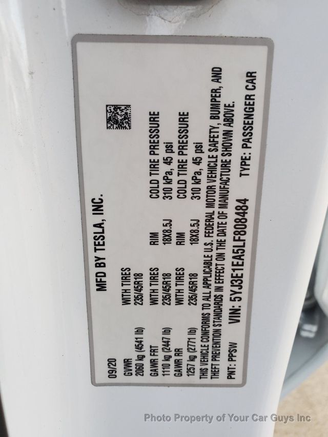 2020 Tesla Model 3  - 22986538 - 18