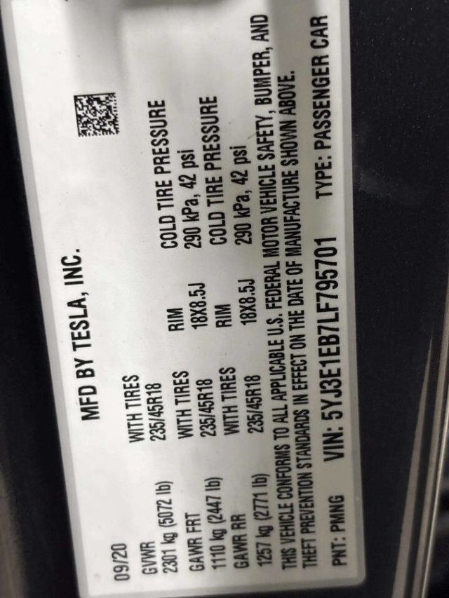 2020 Tesla Model 3 Long Range AWD - 23050437 - 31