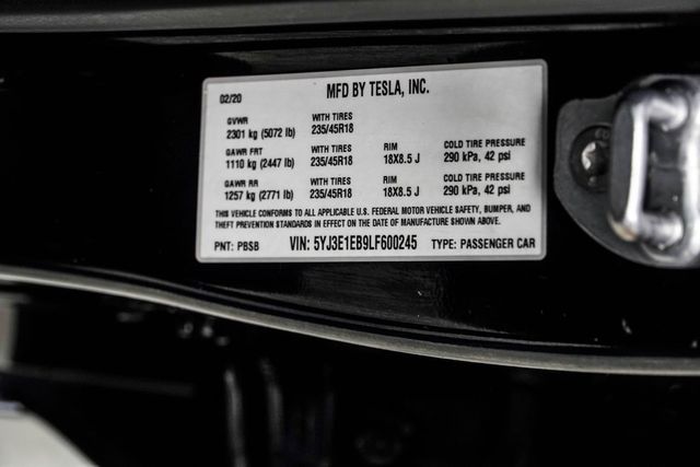 2020 Tesla Model 3 Long Range AWD - 23016618 - 35