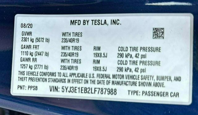 2020 Tesla Model 3 Long Range AWD - 22072214 - 44