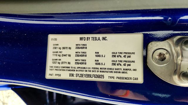 2020 Tesla Model 3 Long Range AWD w/ Premium Connectivity - 23009508 - 23