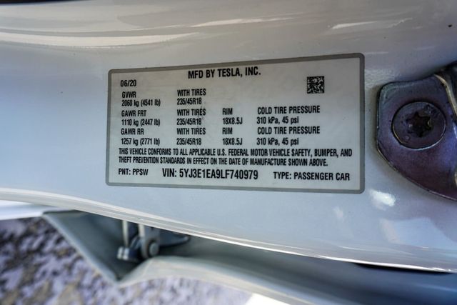 2020 Tesla Model 3 Standard Range RWD - 23065820 - 33