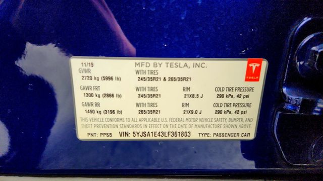 2020 Tesla Model S AWD Performance w/ Full Self-Driving & 21'' Twin Turbine Wheels - 23098491 - 24