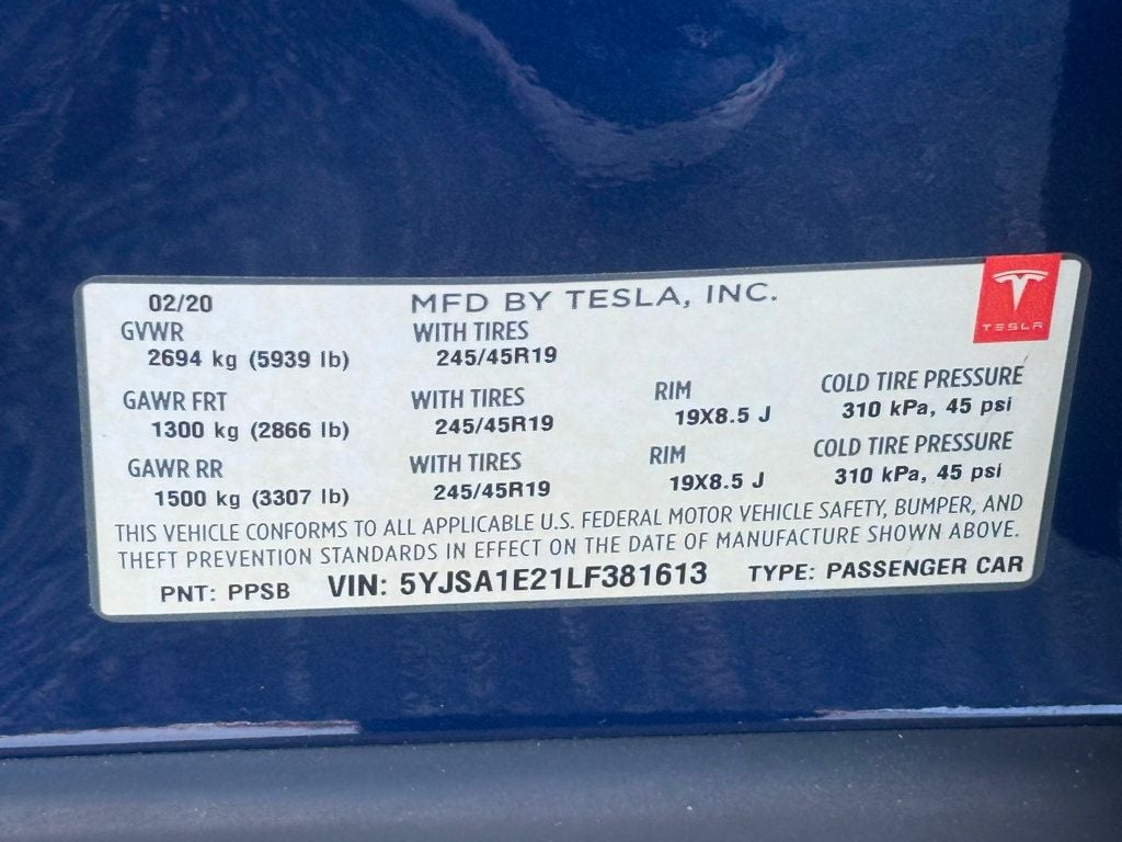 2020 Tesla Model S Long Range Plus AWD - 22700612 - 39