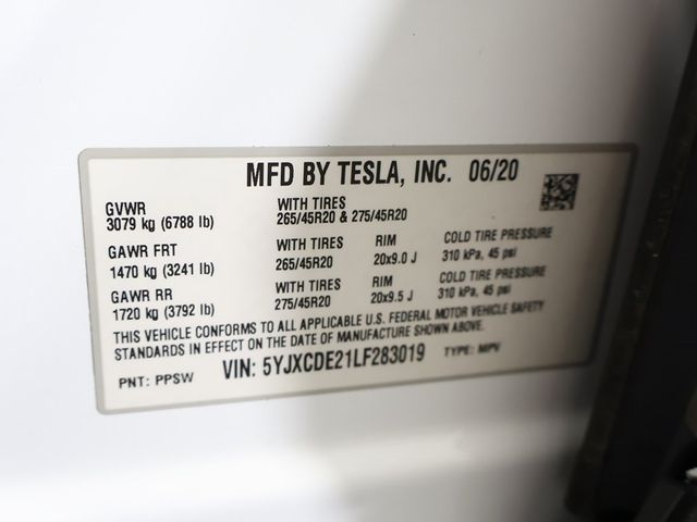 2020 Tesla Model X Long Range Plus AWD - 22949536 - 50