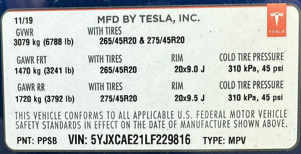 2020 Tesla Model X Long Range Plus AWD - 22400519 - 54
