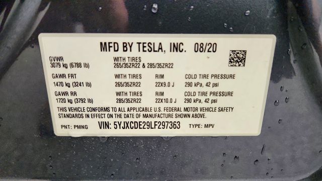 2020 Tesla Model X Long Range Plus AWD w/ 22'' Onyx Black Wheels - 23054400 - 23