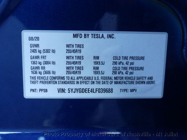 2020 Tesla Model Y Long Range AWD - 22991997 - 48