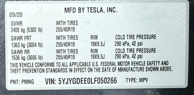 2020 Tesla Model Y Long Range AWD - 22444632 - 48