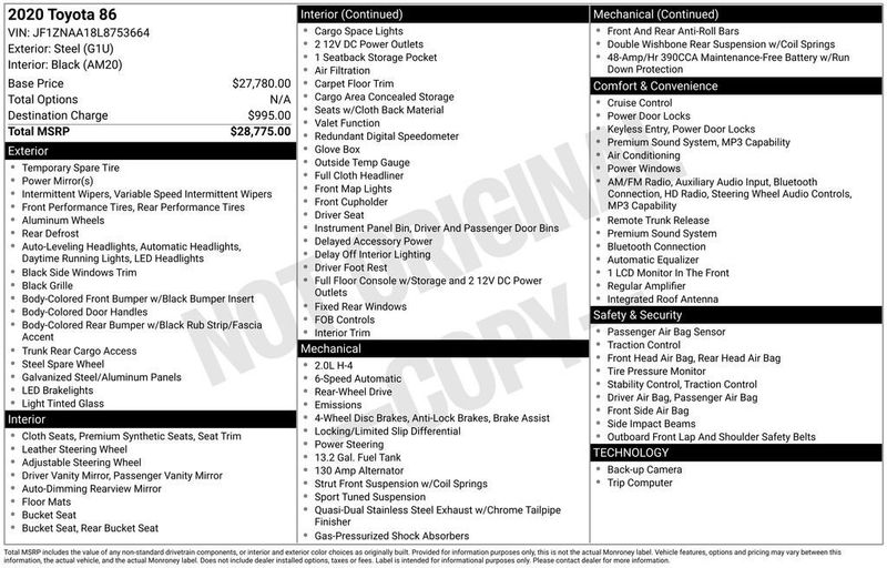 2020 Toyota 86 Automatic - 23016412 - 5