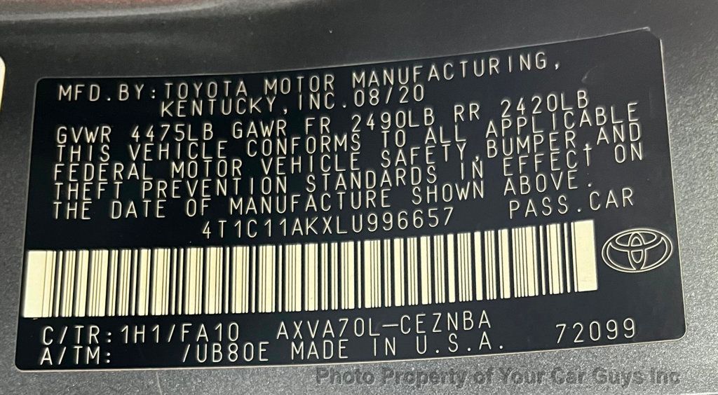 2020 Toyota Camry LE Automatic - 23047675 - 29