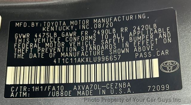 2020 Toyota Camry LE Automatic - 23047675 - 29