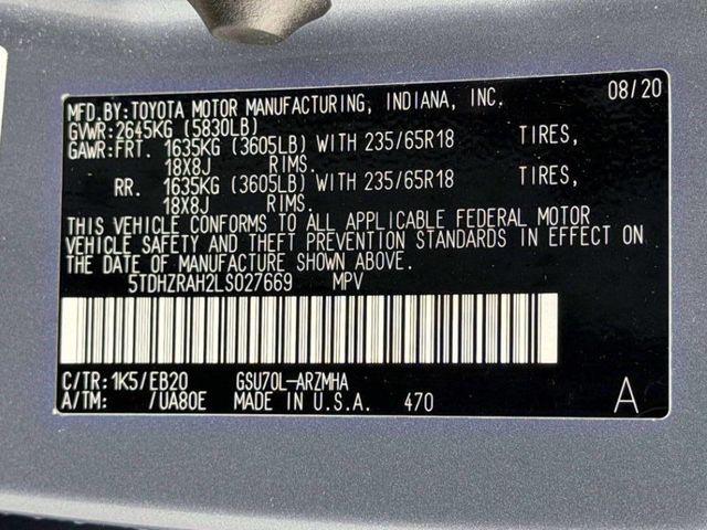 2020 Toyota Highlander XLE FWD - 23031424 - 24