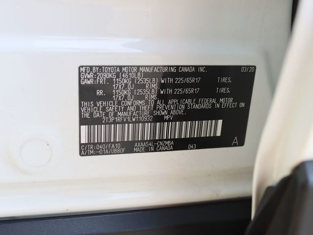 2020 Toyota RAV4 XLE AWD - 23036362 - 31