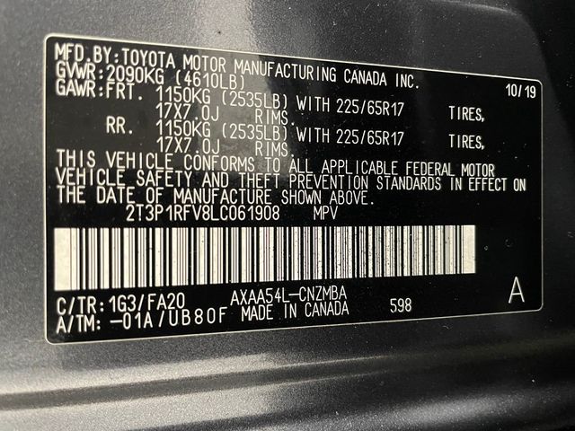 2020 Toyota RAV4 XLE AWD - 22968497 - 47