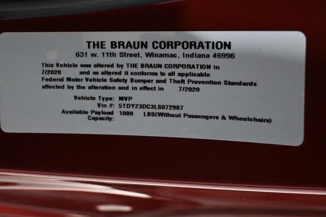 2020 Toyota Sienna Limited Premium FWD 7-Passenger - 23096555 - 36