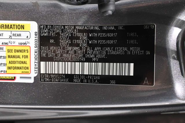 2020 Toyota Sienna XLE Automatic Access Seat FWD 7-Passenger - 23044281 - 33