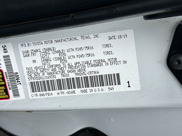 2020 Toyota Tacoma SR - 22946959 - 20