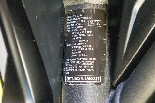 2020 TRIUMPH STREET TRIPLE RS NAKED SPORT BIKE!! - 22950387 - 25