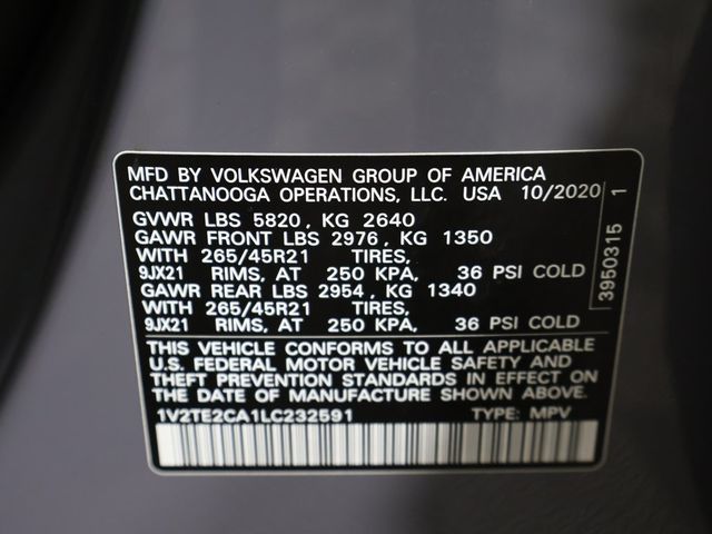 2020 Volkswagen Atlas Cross Sport 3.6L V6 SEL Premium R-Line 4MOTION - 22948372 - 62