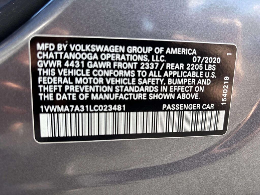 2020 Volkswagen Passat 2.0T R-Line Automatic - 22936468 - 33