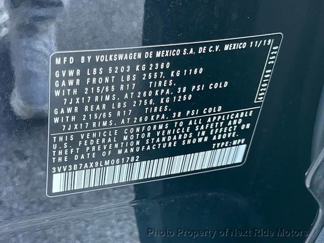 2020 Volkswagen Tiguan 2020 VOLKSWAGEN TIGUAN 2.0T SE 3RD ROW LOW MILES 615-730-9991 - 23014821 - 28