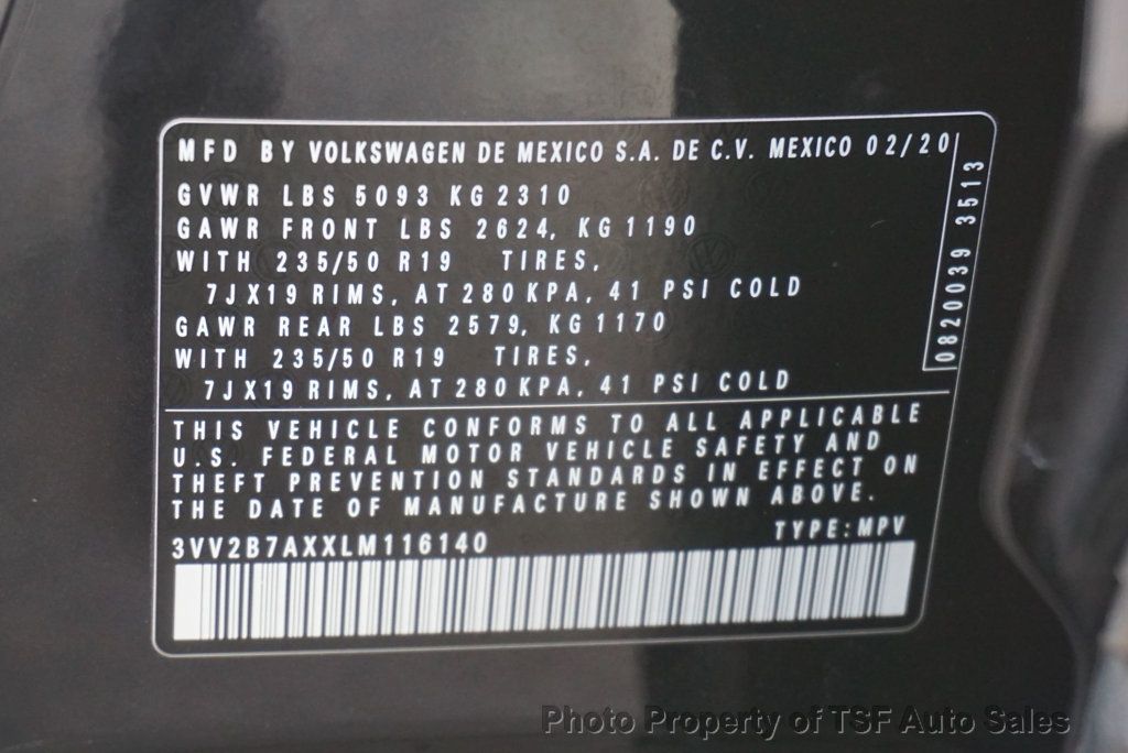 2020 Volkswagen Tiguan 2.0T SEL 4MOTION CARPLAY NAVI REAR CAM PANO ROOF DRIVE ASSIST - 22938794 - 49