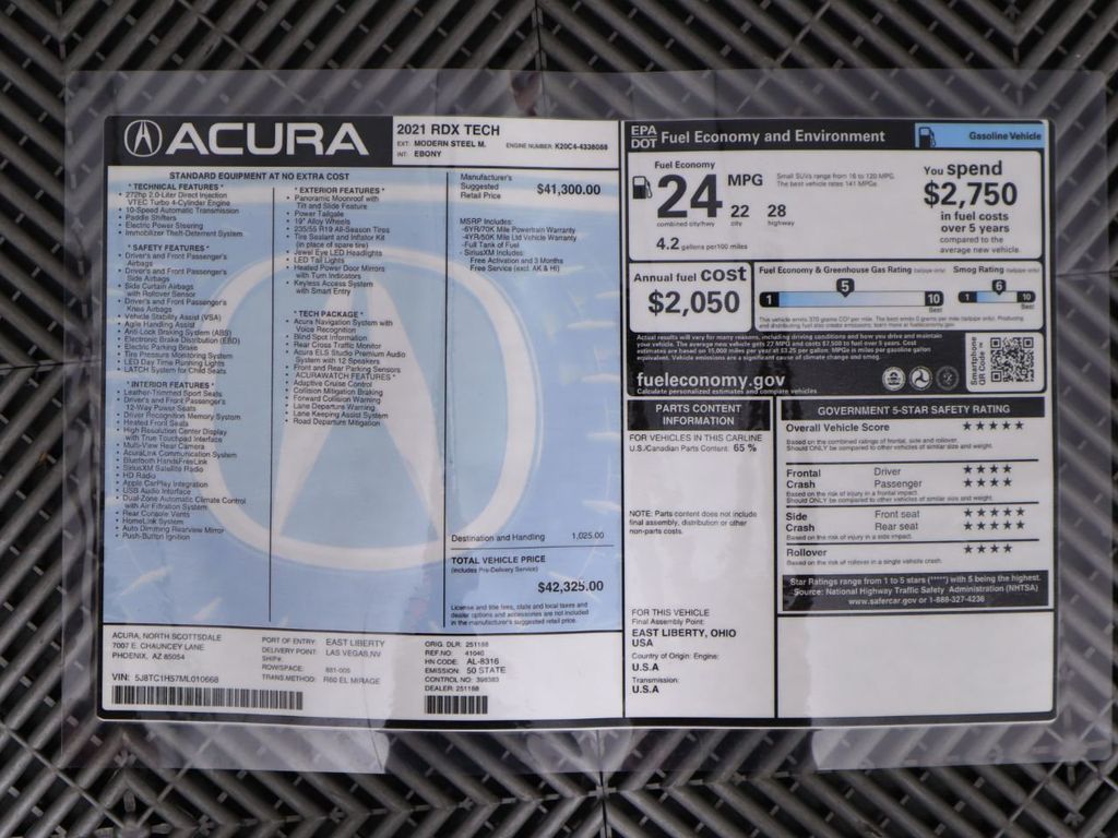 2021 Acura RDX COURTESY VEHICLE  - 20559465 - 9